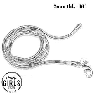 COPY - Sterling Silver Snake Chain Necklace 2mm -…
